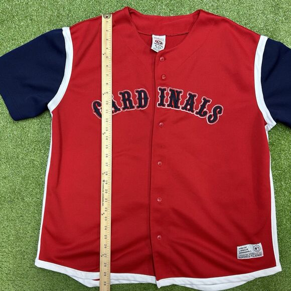 St Louis Cardinals Red Button Front Embroidered Baseball Jersey L - Picture 4 of 6
